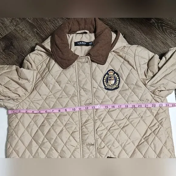 Lauren Ralph Embroidered Quilted Hooded Jacket Size:XL  NWT - Picture 10 of 11